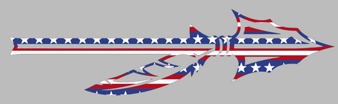 Florida State Seminoles Spear Logo Stars & Stripes USA American Flag Vinyl Decal PICK SIZE