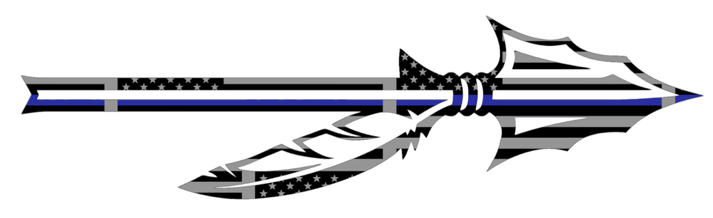 Florida State Seminoles Spear Logo Thin Blue Line American Flag Premium DieCut Vinyl Decal PICK SIZE