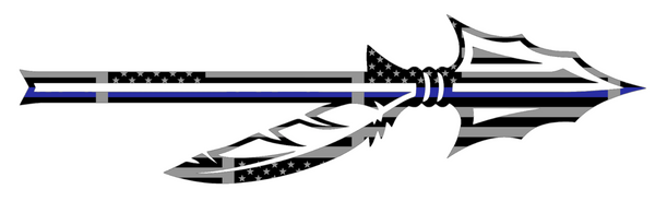 Florida State Seminoles Spear Logo Thin Blue Line American Flag Premium DieCut Vinyl Decal PICK SIZE