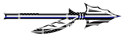 Florida State Seminoles Spear Logo Thin Blue Line American Flag Premium DieCut Vinyl Decal PICK SIZE