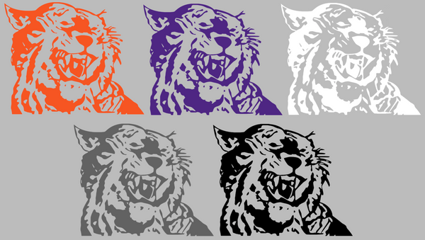 Clemson Tigers Retro Throwback Logo Premium DieCut Vinyl Decal PICK COLOR & SIZE
