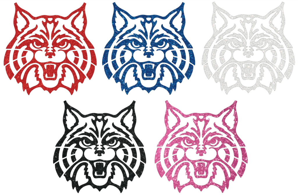 Arizona Wildcats Metallic Sparkle Mascot Logo Premium DieCut Vinyl Decal PICK COLOR & SIZE