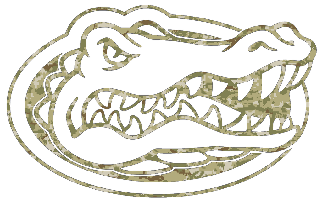 Florida Gators Team Logo Salute to Service Camouflage Camo Vinyl Decal PICK SIZE