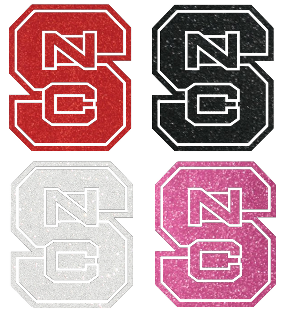 North Carolina State Wolfpack Metallic Sparkle Team Logo Premium DieCut Vinyl Decal PICK COLOR & SIZE
