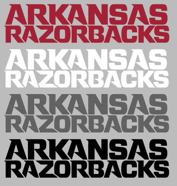 Arkansas Razorbacks Team Name Logo Premium DieCut Vinyl Decal PICK COLOR & SIZE