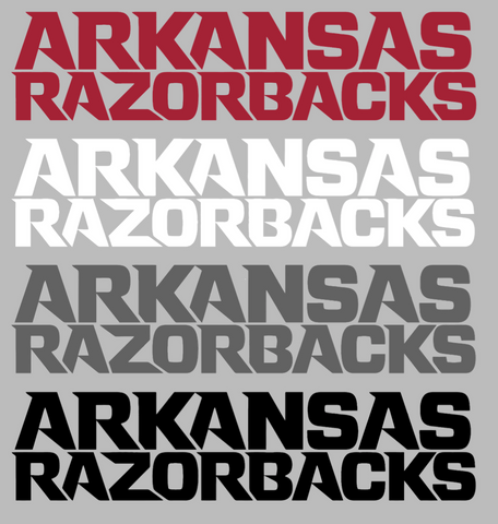 Arkansas Razorbacks Team Name Logo Premium DieCut Vinyl Decal PICK COLOR & SIZE