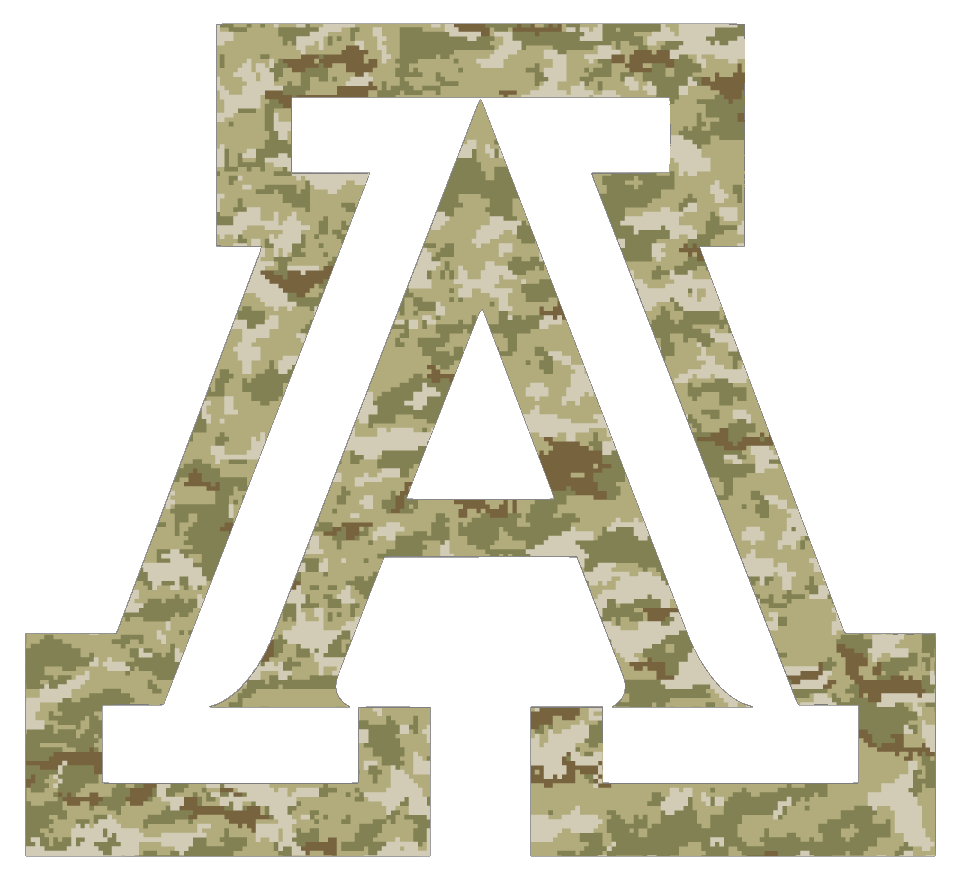 Arizona Wildcats Team Logo Salute to Service Camouflage Camo Vinyl Decal PICK SIZE