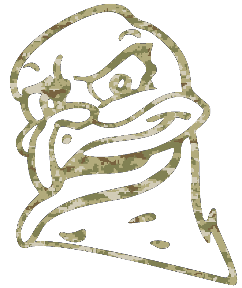 Virginia Tech Hokies HokieBird Mascot Logo Salute to Service Camouflage Camo Vinyl Decal PICK SIZE