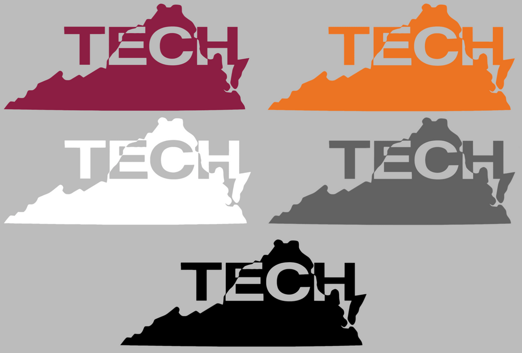 Virginia Tech Hokies Retro Throwback Logo Premium DieCut Vinyl Decal PICK COLOR & SIZE