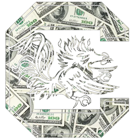 South Carolina Gamecocks Team Logo Money Print Premium DieCut Vinyl Decal PICK SIZE