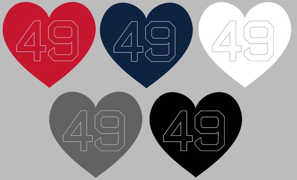 Boston Red Sox Tim Wakefield Memorial Heart Logo Premium DieCut Vinyl Decal PICK COLOR & SIZE