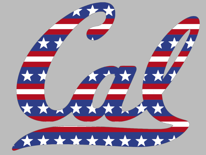 Cal California Bears Team Logo Stars & Stripes USA American Flag Vinyl Decal PICK SIZE