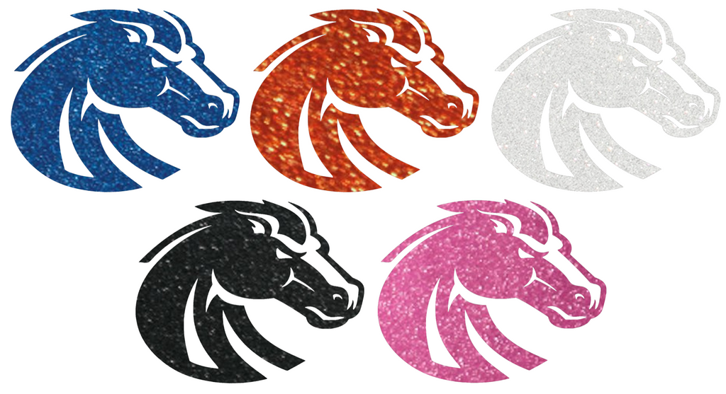 Boise State Broncos Metallic Sparkle Team Logo Premium DieCut Vinyl Decal PICK COLOR & SIZE