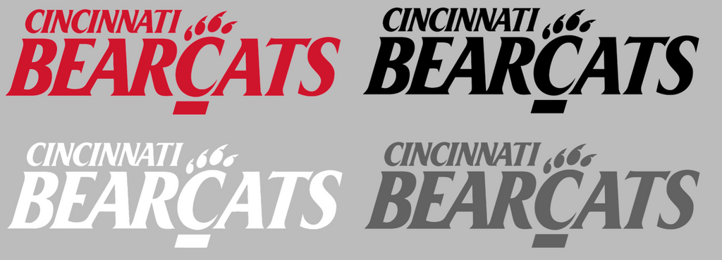 Cincinnati Bearcats Team Name Logo Premium DieCut Vinyl Decal PICK COLOR & SIZE