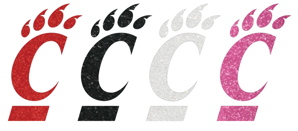 Cincinnati Bearcats Metallic Sparkle Team Logo Premium DieCut Vinyl Decal PICK COLOR & SIZE