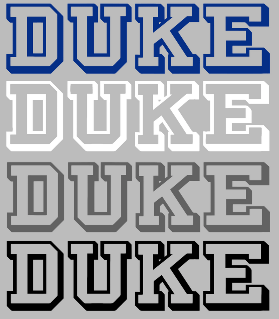 Duke Blue Devils Team Name Logo Premium DieCut Vinyl Decal PICK COLOR & SIZE