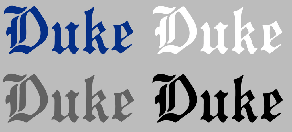 Duke Blue Devils Team Name Logo Premium DieCut Vinyl Decal PICK COLOR & SIZE