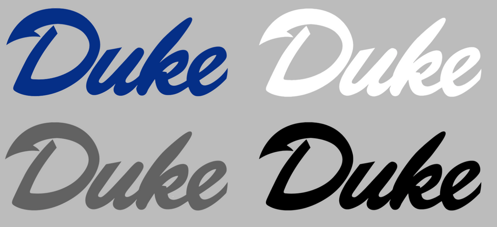 Duke Blue Devils Team Name Logo Premium DieCut Vinyl Decal PICK COLOR & SIZE
