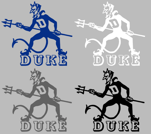 Duke Blue Devils Retro Throwback Logo Premium DieCut Vinyl Decal PICK COLOR & SIZE