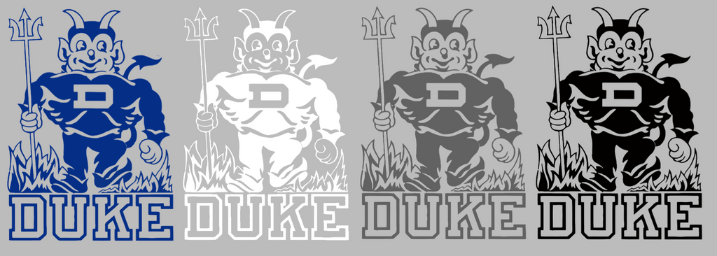 Duke Blue Devils Retro Throwback Logo Premium DieCut Vinyl Decal PICK COLOR & SIZE