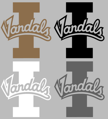 Idaho Vandals Retro Throwback Logo Premium DieCut Vinyl Decal PICK COLOR & SIZE