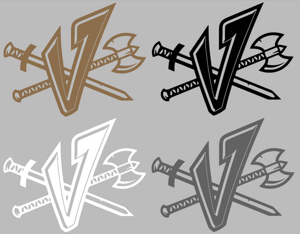 Idaho Vandals Retro Throwback Logo Premium DieCut Vinyl Decal PICK COLOR & SIZE