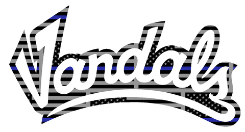 Idaho Vandals Alternate Logo Thin Blue Line American Flag Premium DieCut Vinyl Decal PICK SIZE