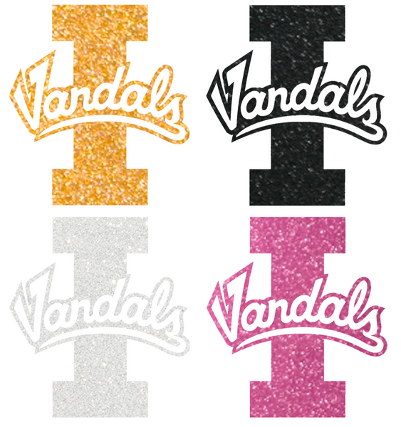 Idaho Vandals Metallic Sparkle Team Logo Premium DieCut Vinyl Decal PICK COLOR & SIZE