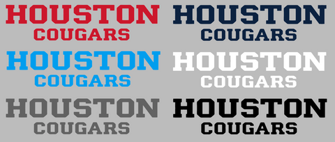 Houston Cougars Team Name Logo Premium DieCut Vinyl Decal PICK COLOR & SIZE