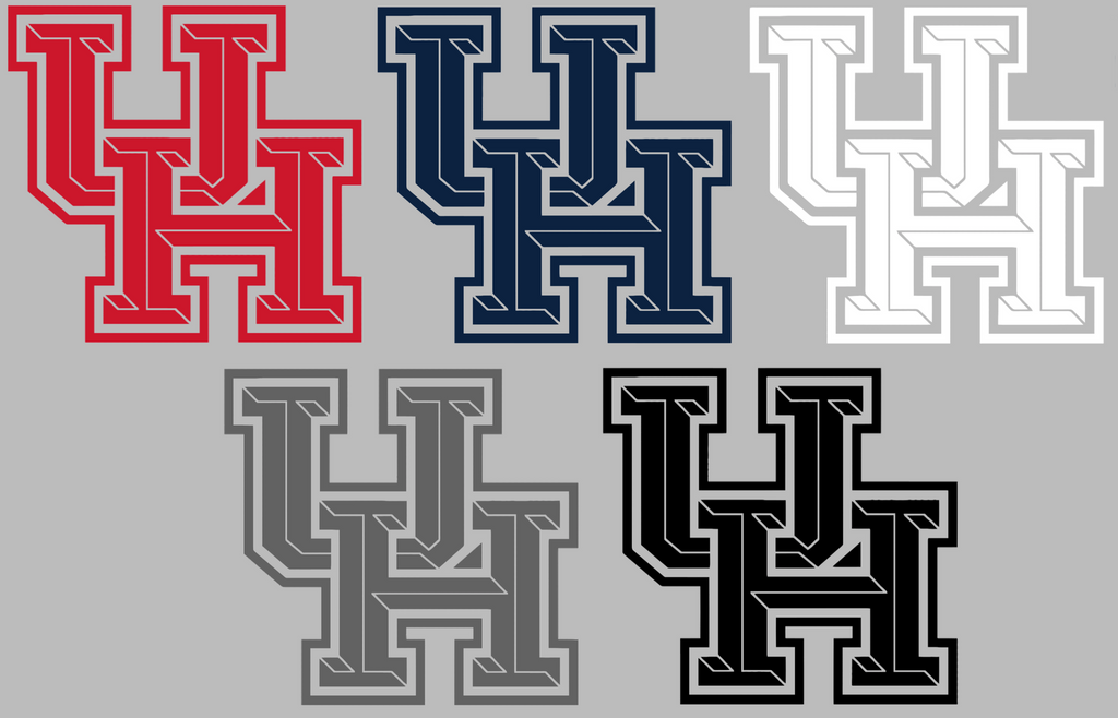 Houston Cougars Retro Throwback Logo Premium DieCut Vinyl Decal PICK COLOR & SIZE