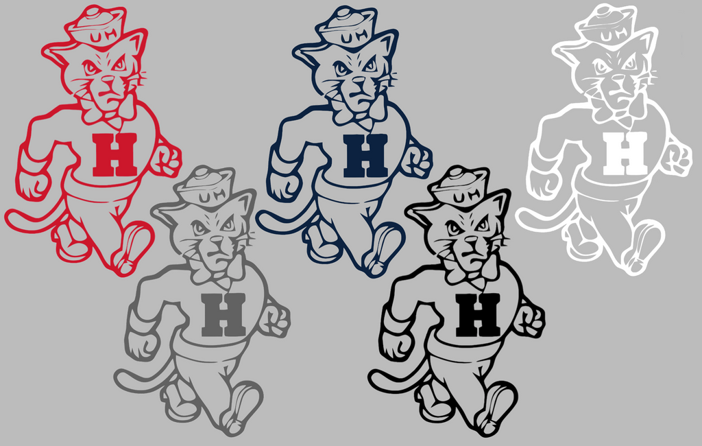 Houston Cougars Retro Throwback UH Logo Premium DieCut Vinyl Decal PICK COLOR & SIZE