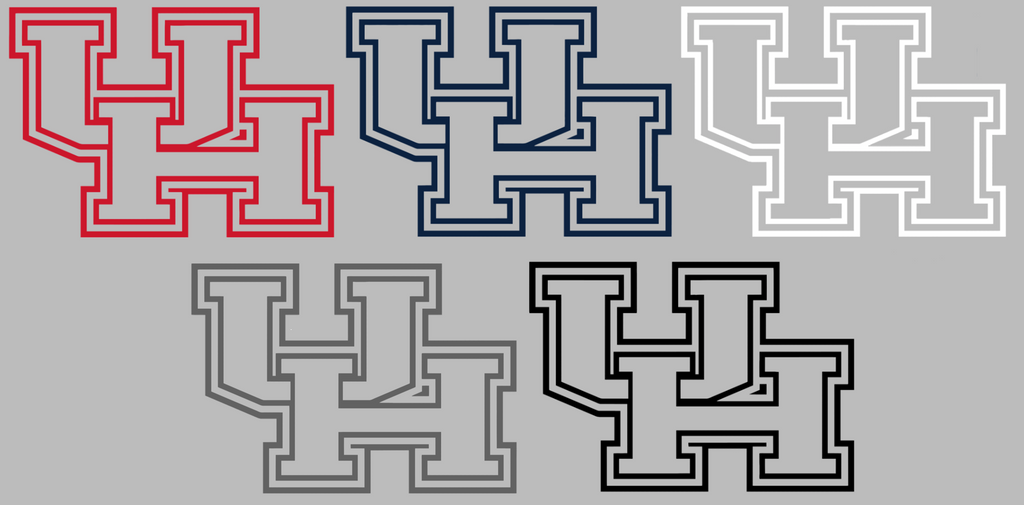 Houston Cougars Retro Throwback Logo Premium DieCut Vinyl Decal PICK COLOR & SIZE
