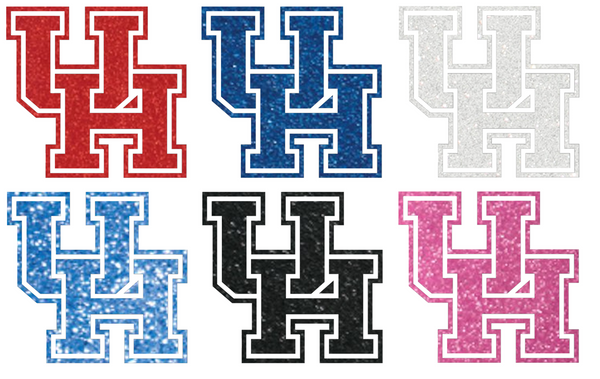 Houston Cougars Metallic Sparkle Team Logo Premium DieCut Vinyl Decal PICK COLOR & SIZE