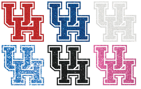 Houston Cougars Metallic Sparkle Team Logo Premium DieCut Vinyl Decal PICK COLOR & SIZE