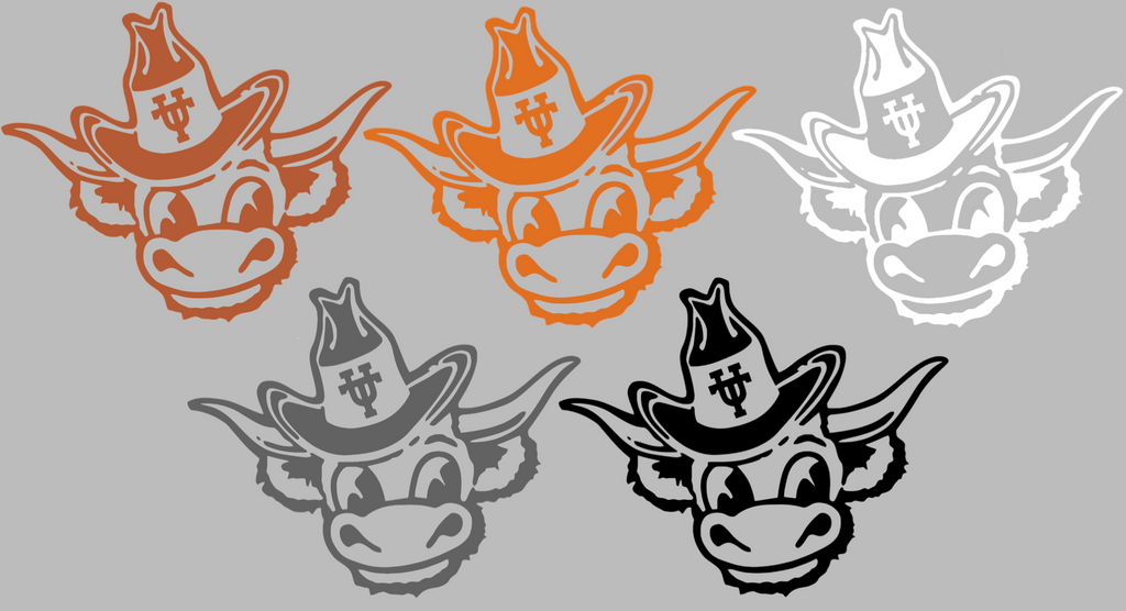 Texas Longhorns Retro Throwback Logo Premium DieCut Vinyl Decal PICK COLOR & SIZE