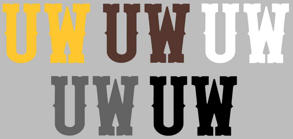Wyoming Cowboys UW Logo Premium DieCut Vinyl Decal PICK COLOR & SIZE