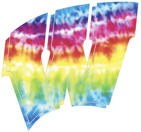 Wisconsin Badgers Team Logo Crucial Catch Cancer Tie Dye Vinyl Decal PICK SIZE