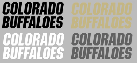 Colorado Buffaloes Team Name Logo Premium DieCut Vinyl Decal PICK COLOR & SIZE
