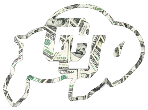 Colorado Buffaloes Team Logo Money Print Premium DieCut Vinyl Decal PICK SIZE