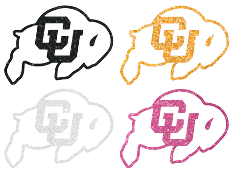 Colorado Buffaloes Metallic Sparkle Team Logo Premium DieCut Vinyl Decal PICK COLOR & SIZE