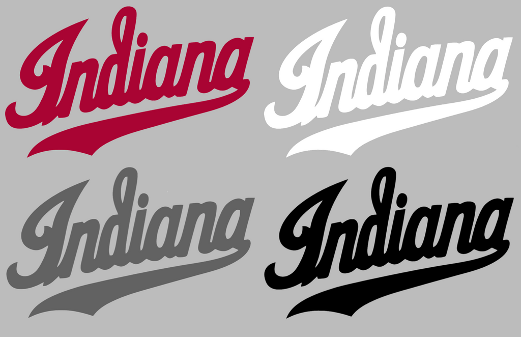 Indiana Hoosiers Script Team Name Logo Premium DieCut Vinyl Decal PICK COLOR & SIZE