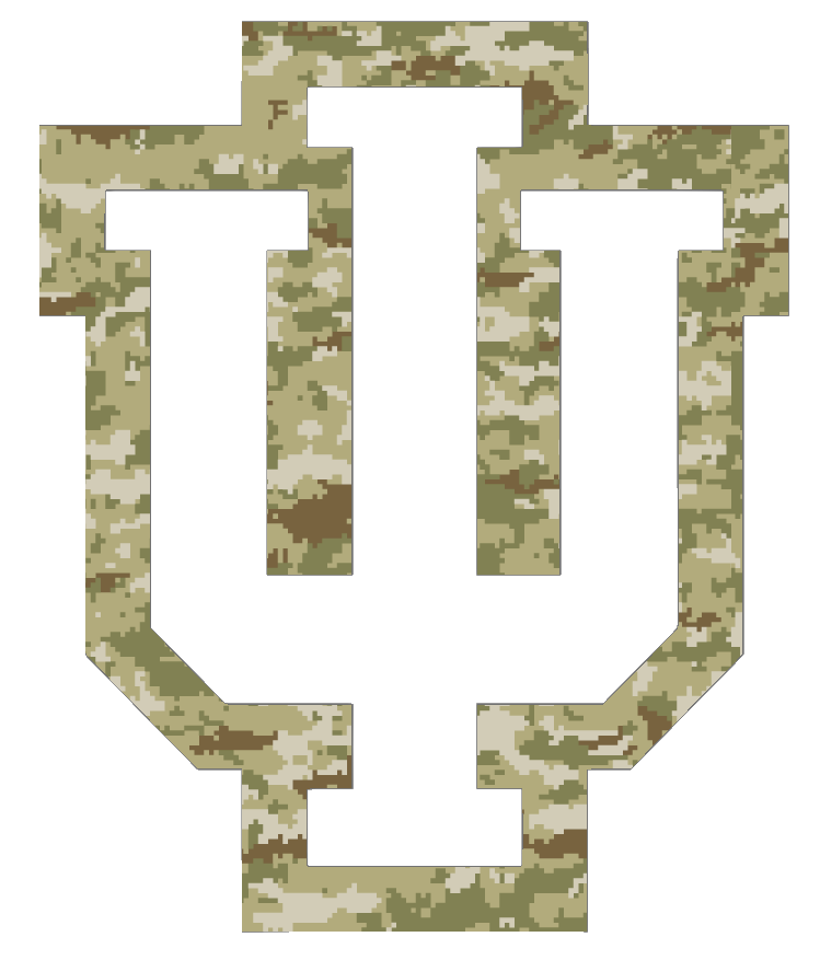 Indiana Hoosiers Alternate Logo Salute to Service Camouflage Camo Vinyl Decal PICK SIZE