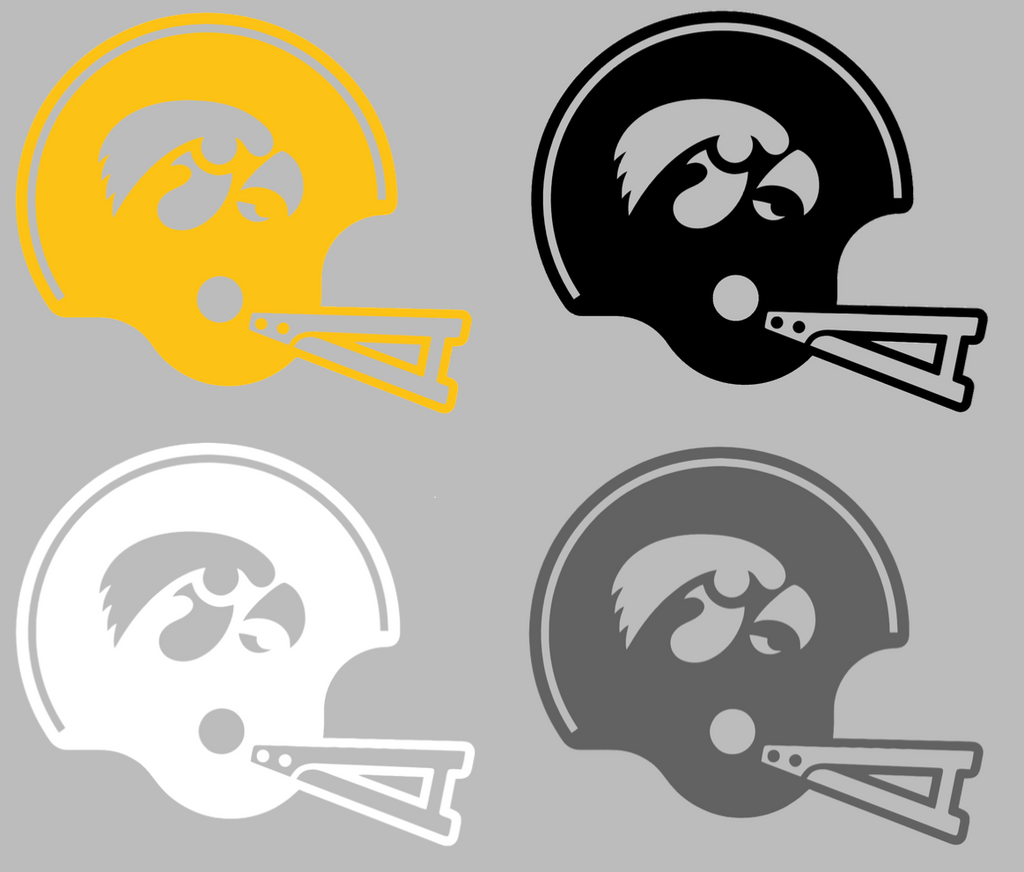 Iowa Hawkeyes Football Helmet Logo Premium DieCut Vinyl Decal PICK COLOR & SIZE