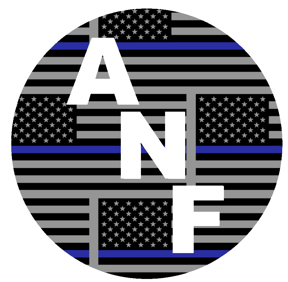 Iowa Hawkeyes ANF Circle Logo Thin Blue Line American Flag Premium DieCut Vinyl Decal PICK SIZE