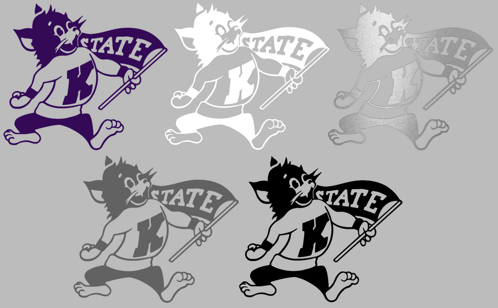 Kansas State Wildcats Retro Throwback Logo Premium DieCut Vinyl Decal PICK COLOR & SIZE