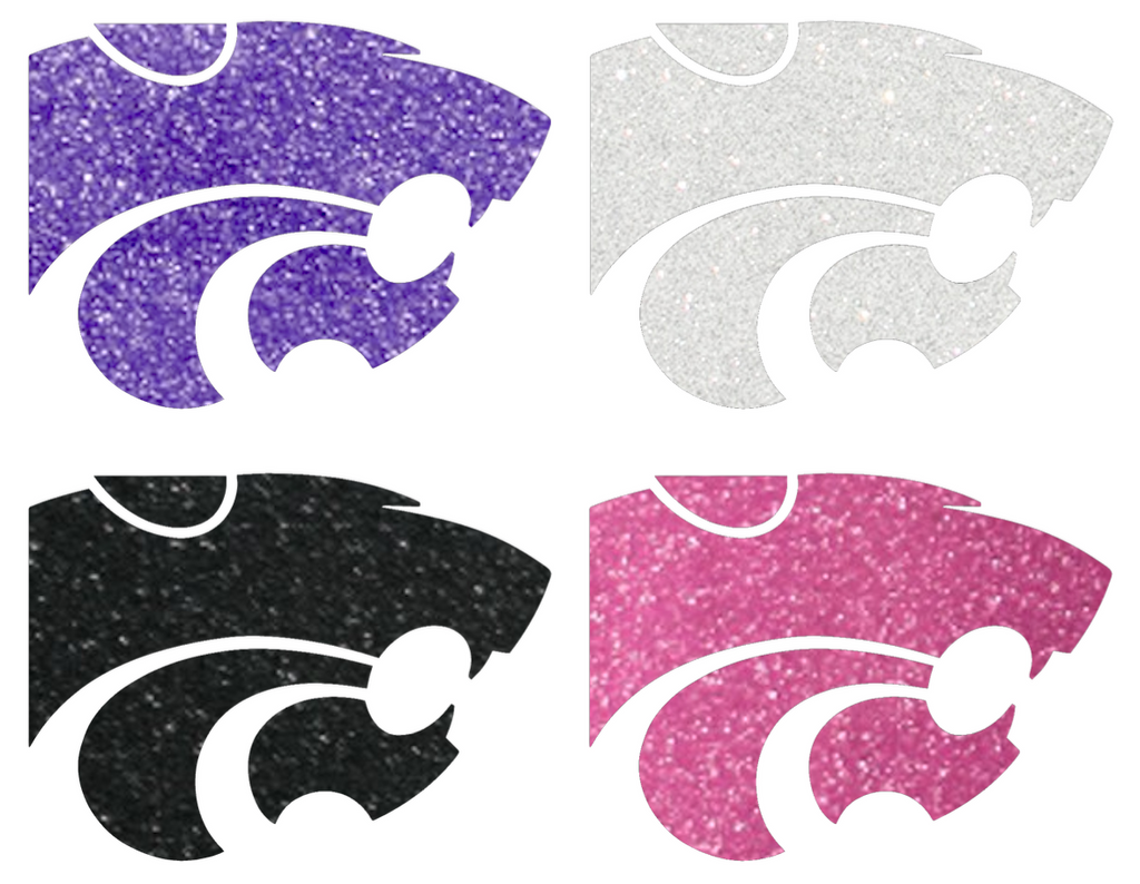 Kansas State Wildcats Metallic Sparkle Team Logo Premium DieCut Vinyl Decal PICK COLOR & SIZE
