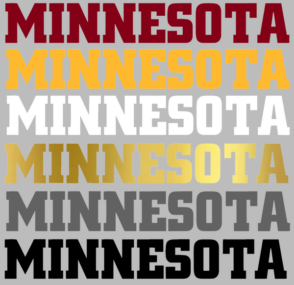 Minnesota Gophers Team Name Logo Premium DieCut Vinyl Decal PICK COLOR & SIZE