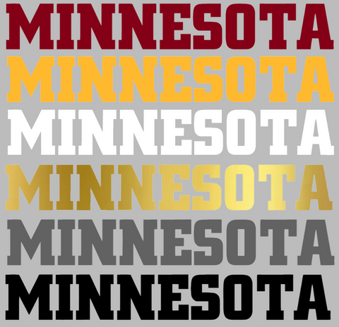 Minnesota Gophers Team Name Logo Premium DieCut Vinyl Decal PICK COLOR & SIZE