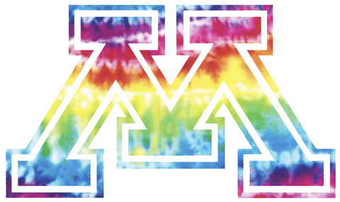 Minnesota Golden Gophers Team Logo Crucial Catch Cancer Tie Dye Vinyl Decal PICK SIZE