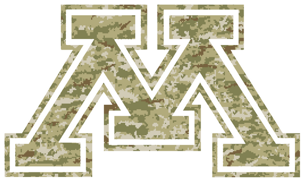 Minnesota Golden Gophers Team Logo Salute to Service Camouflage Camo Vinyl Decal PICK SIZE